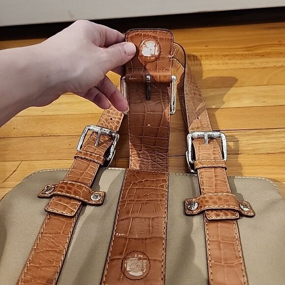 Vtg Michael Buckle Flap Hobo Shoulder Bag Purse Camel Saddle Y2k READ DAMAGE - Picture 13 of 15